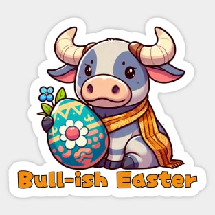 Easter festival cow Sticker